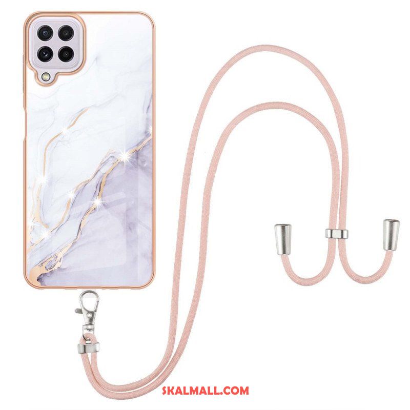 Skal Samsung Galaxy M32 Med Snodd Cord Marble Design