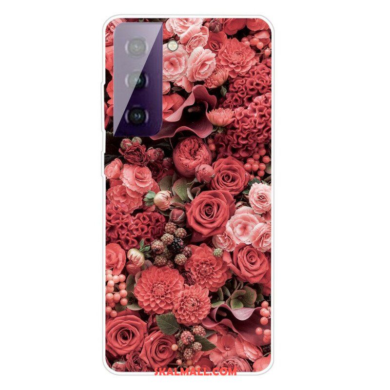 Skal Samsung Galaxy S21 FE Intensiva Blommor