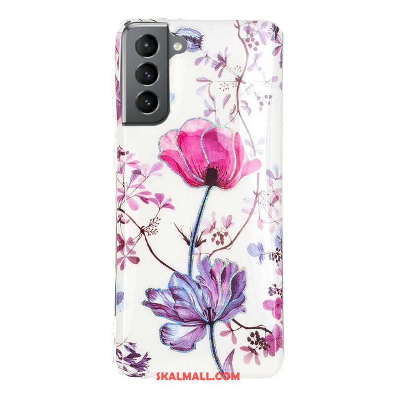 Skal Samsung Galaxy S21 FE Marmorerade Blommor