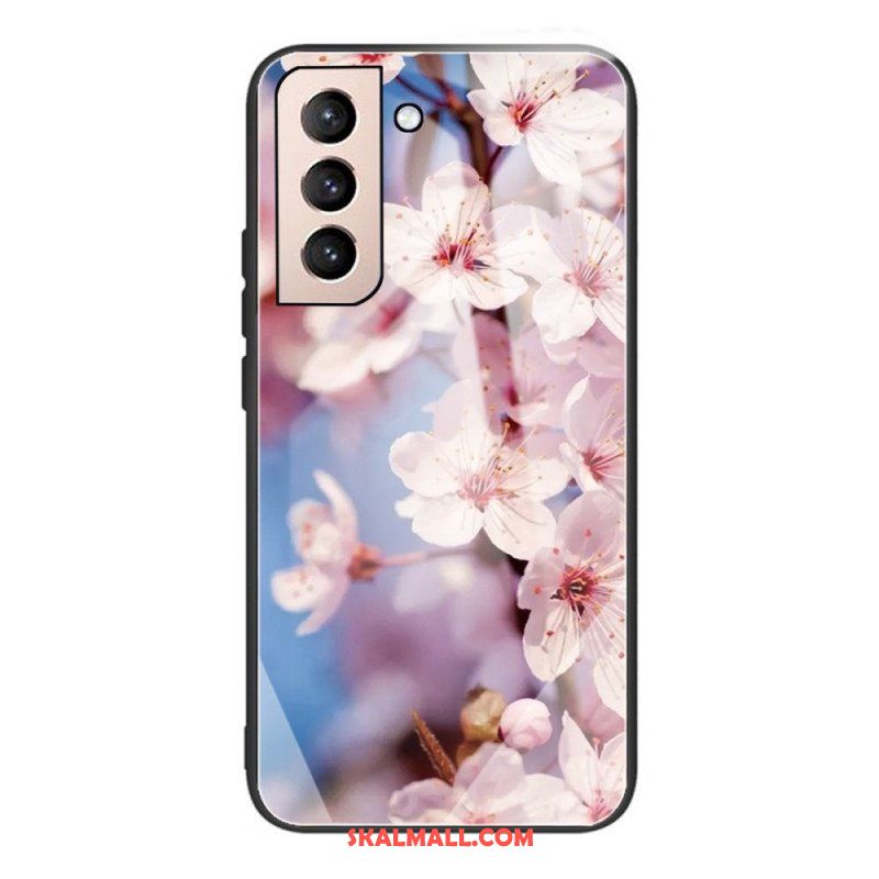 Skal Samsung Galaxy S22 Plus 5G Realistiska Blommor I Härdat Glas