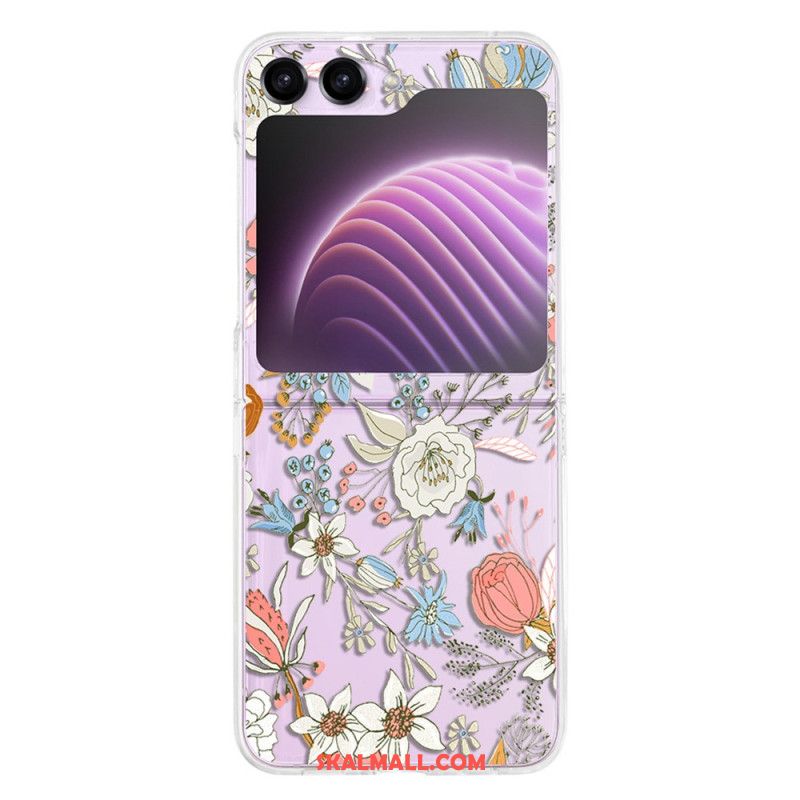 Skal Samsung Galaxy Z Flip 5 Genomskinliga Blommor