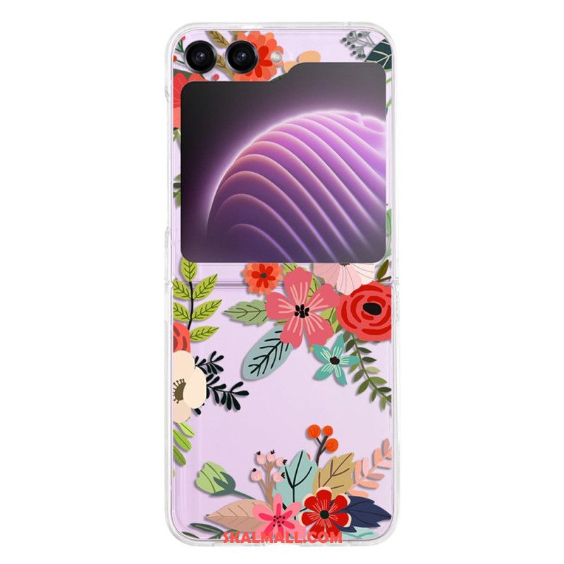 Skal Samsung Galaxy Z Flip 5 Genomskinliga Blommor