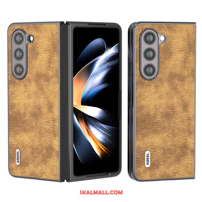 Skal Samsung Galaxy Z Fold 5 Litchi Konstläder Abeel