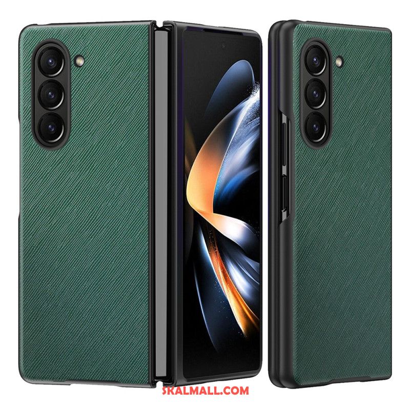 Skal Samsung Galaxy Z Fold 5 Telefonfodral Läderstil Med Vävd Effekt