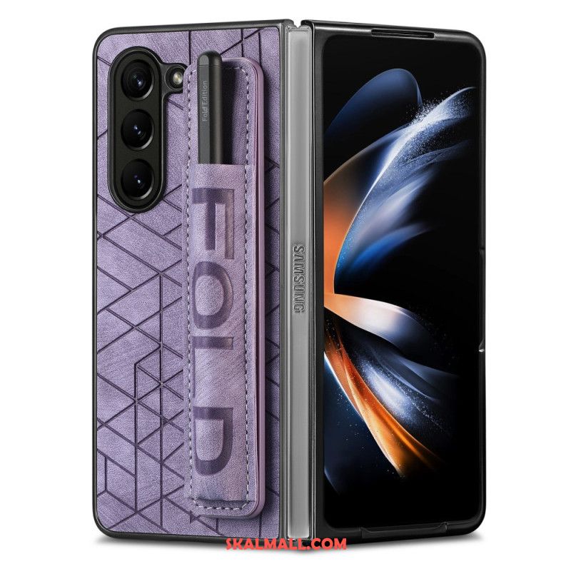 Skal Samsung Galaxy Z Fold 5 Telefonfodral Stylushållare Med Rem