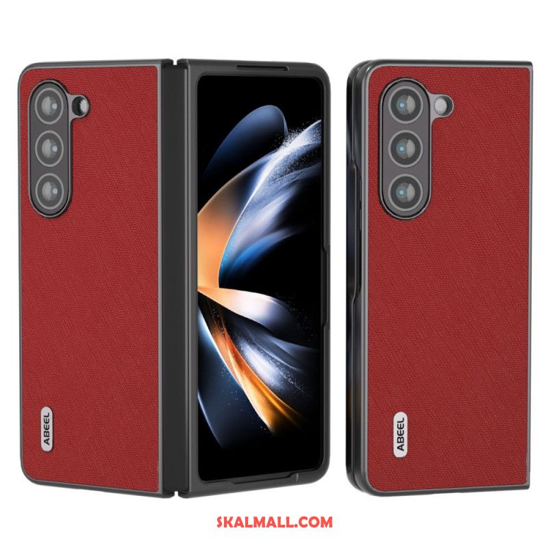 Skal Samsung Galaxy Z Fold 5 Telefonfodral Äkta Abeel Vävt Läder