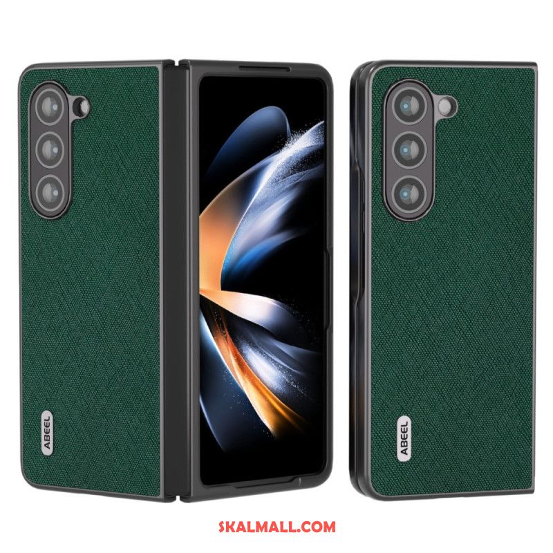 Skal Samsung Galaxy Z Fold 5 Telefonfodral Äkta Abeel Vävt Läder