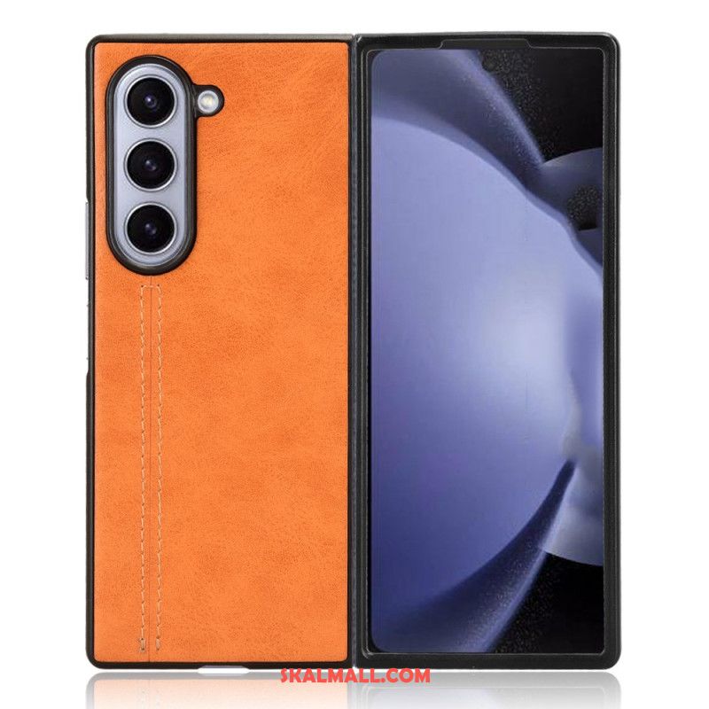 Skal Samsung Galaxy Z Fold 6 Telefonfodral Skinnsimitation