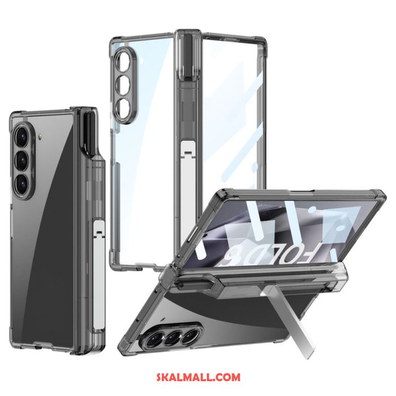 Skal Samsung Galaxy Z Fold 6 Telefonfodral Transparent Pennhållare Och Stöd Gkk