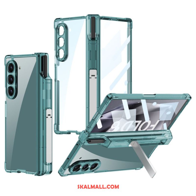 Skal Samsung Galaxy Z Fold 6 Telefonfodral Transparent Pennhållare Och Stöd Gkk