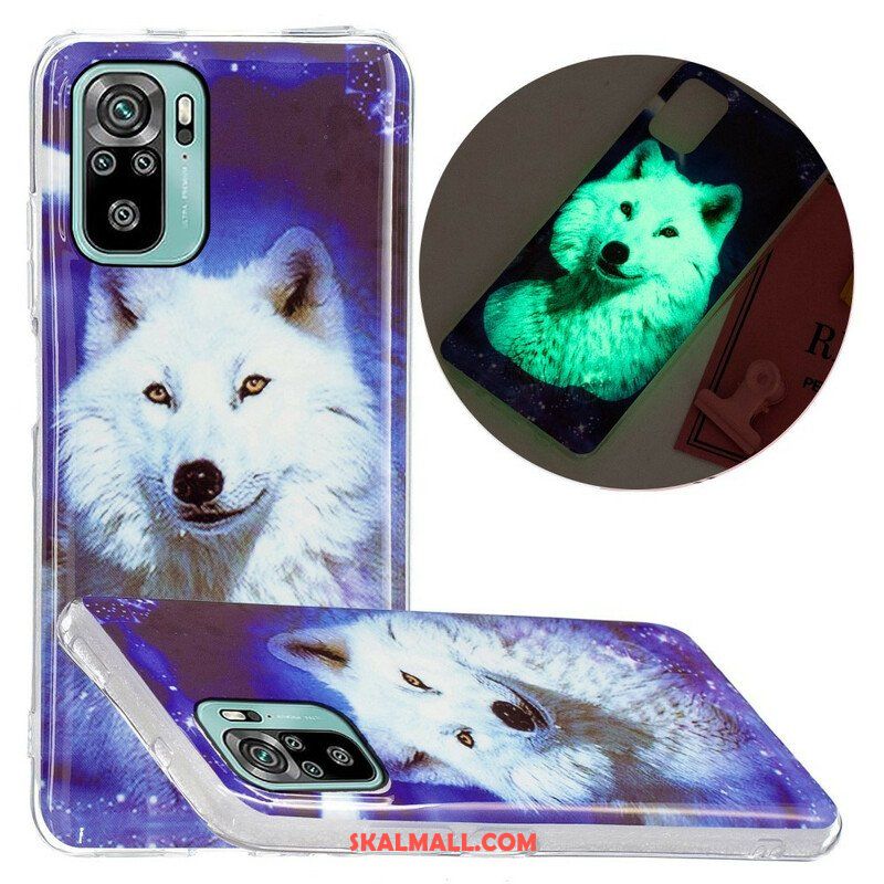 Skal Xiaomi Redmi Note 10 / 10S Fluorescerande Wolf Series