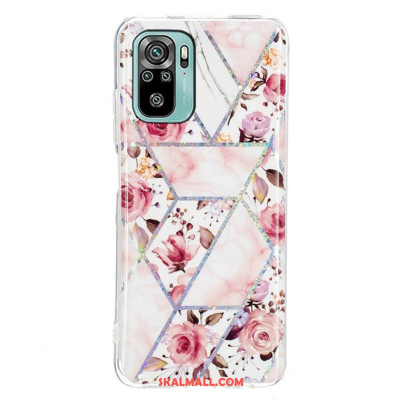 Skal Xiaomi Redmi Note 10 / 10S Marmorerade Blommor