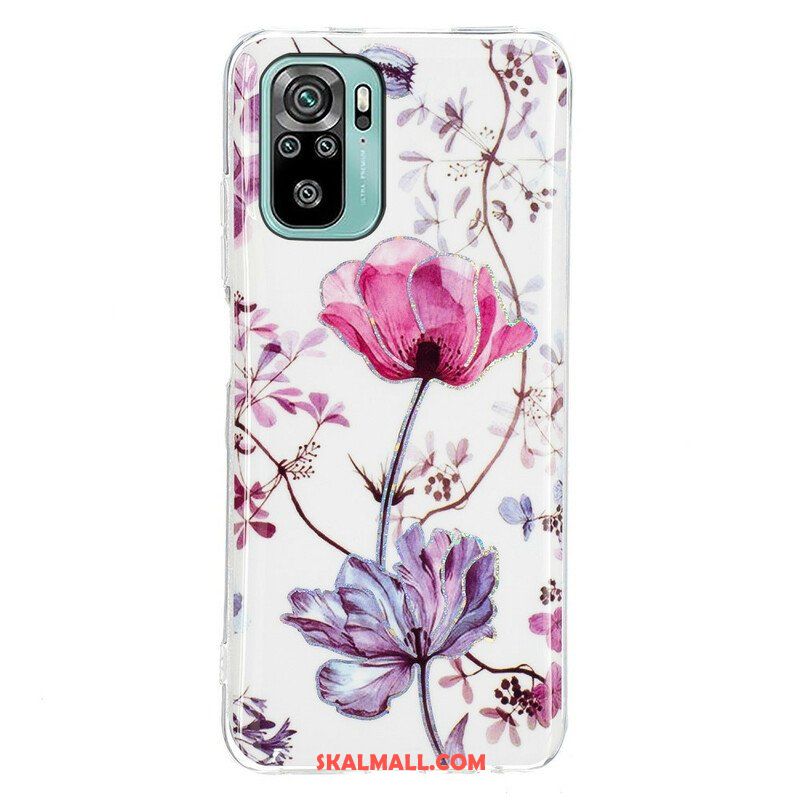 Skal Xiaomi Redmi Note 10 / 10S Marmorerade Blommor