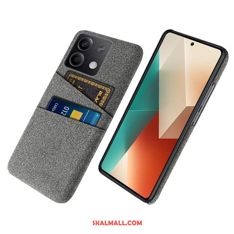 Skal Xiaomi Redmi Note 13 5g Dubbel Korthållare I Tyg