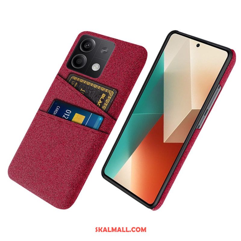 Skal Xiaomi Redmi Note 13 5g Dubbel Korthållare I Tyg