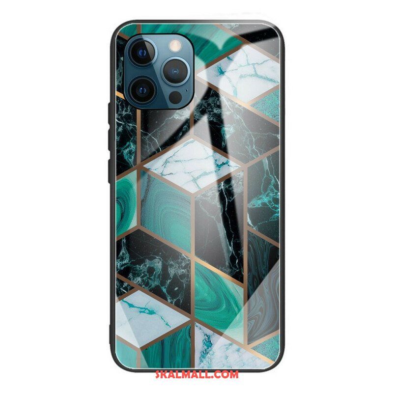 Skal iPhone 13 Pro Geometri Marmor Härdat Glas