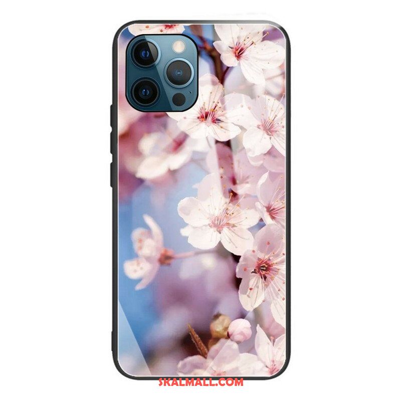 Skal iPhone 13 Pro Realistiska Blommor I Härdat Glas