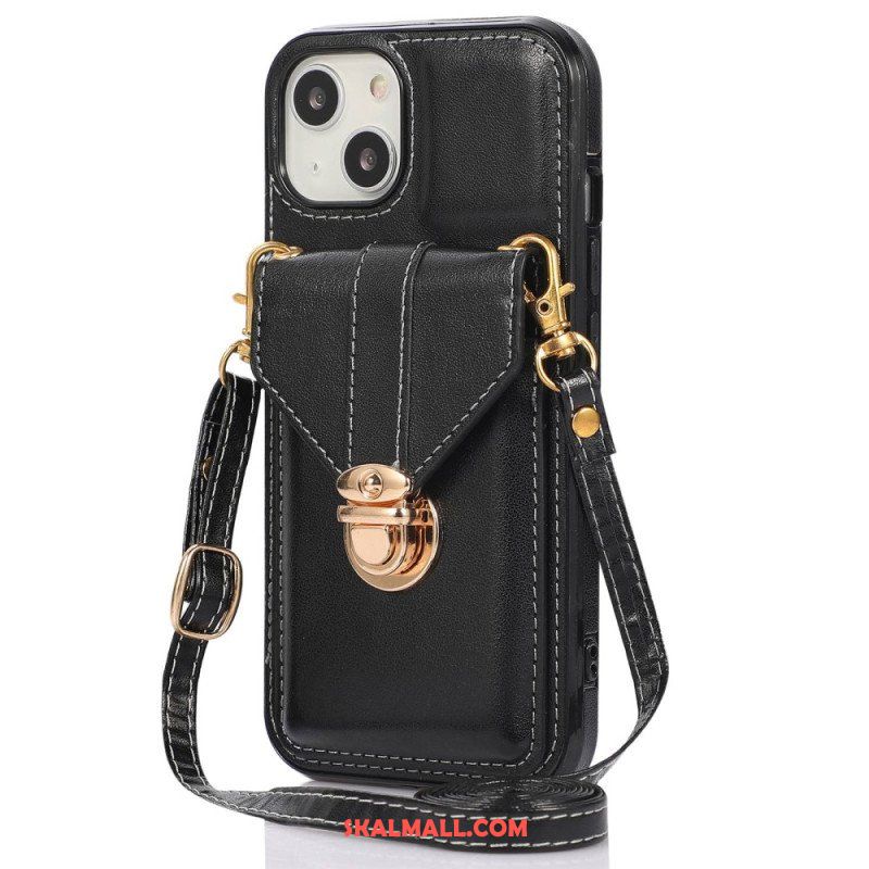 Skal iPhone 14 Plånboksfodral Crossbody Plånbok