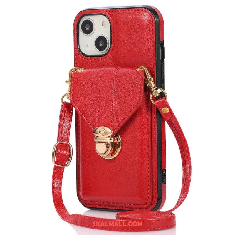 Skal iPhone 14 Plånboksfodral Crossbody Plånbok