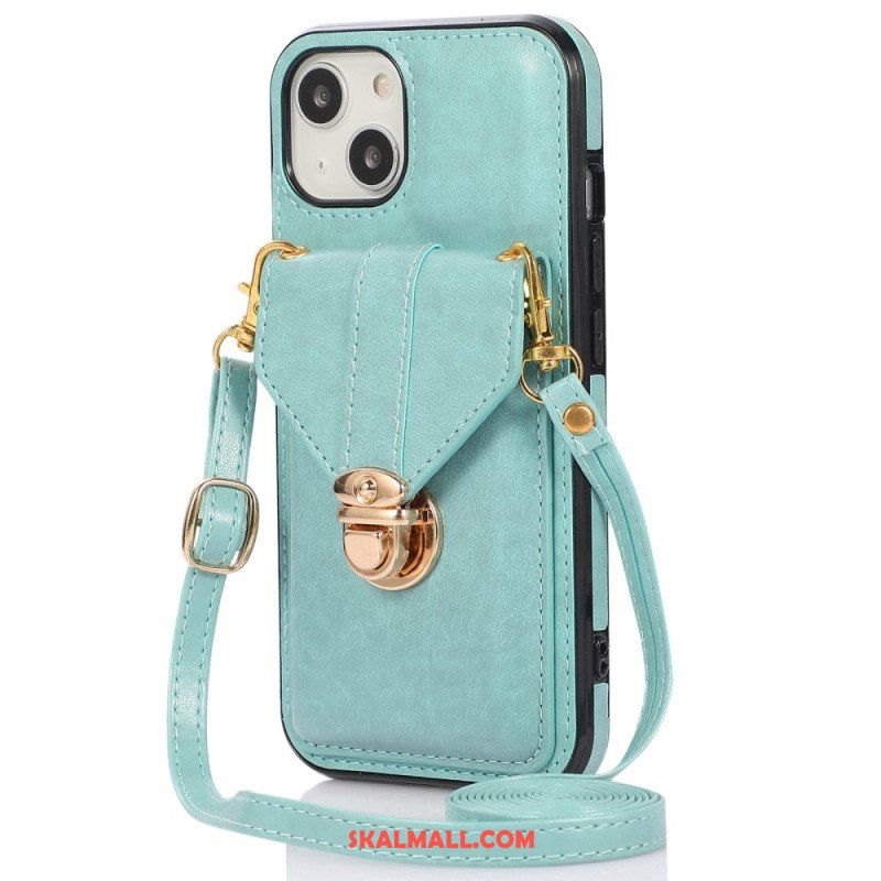 Skal iPhone 14 Plånboksfodral Crossbody Plånbok