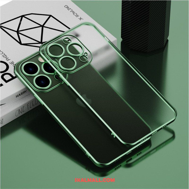 Skal iPhone 14 Transparent Metallisk Stil