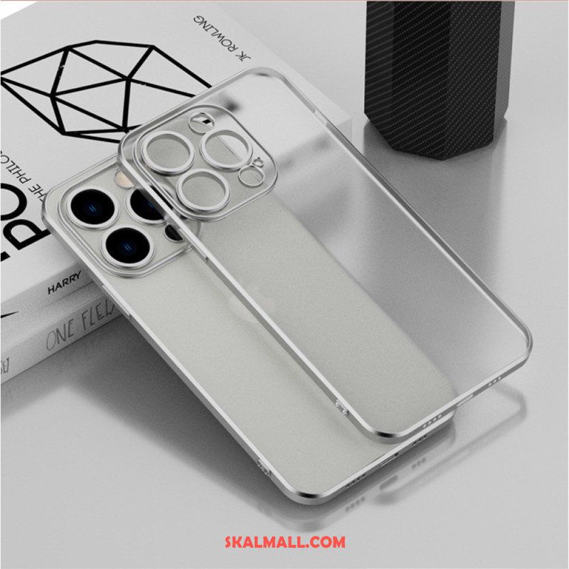 Skal iPhone 14 Transparent Metallisk Stil