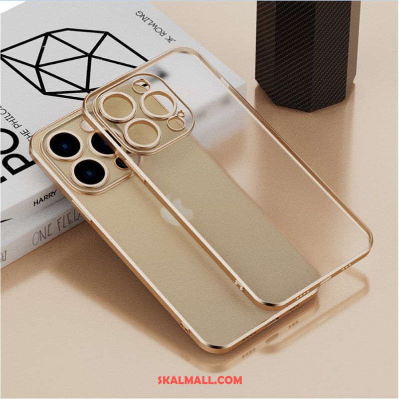 Skal iPhone 14 Transparent Metallisk Stil