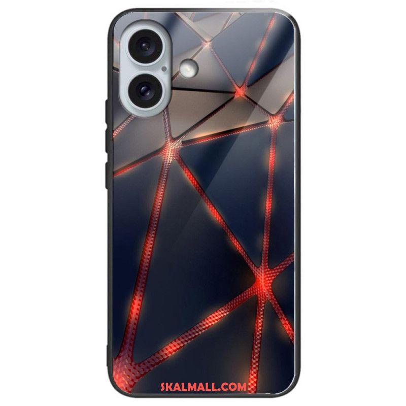 Skal iPhone 16 Plus Härdat Glas Olika Grafik