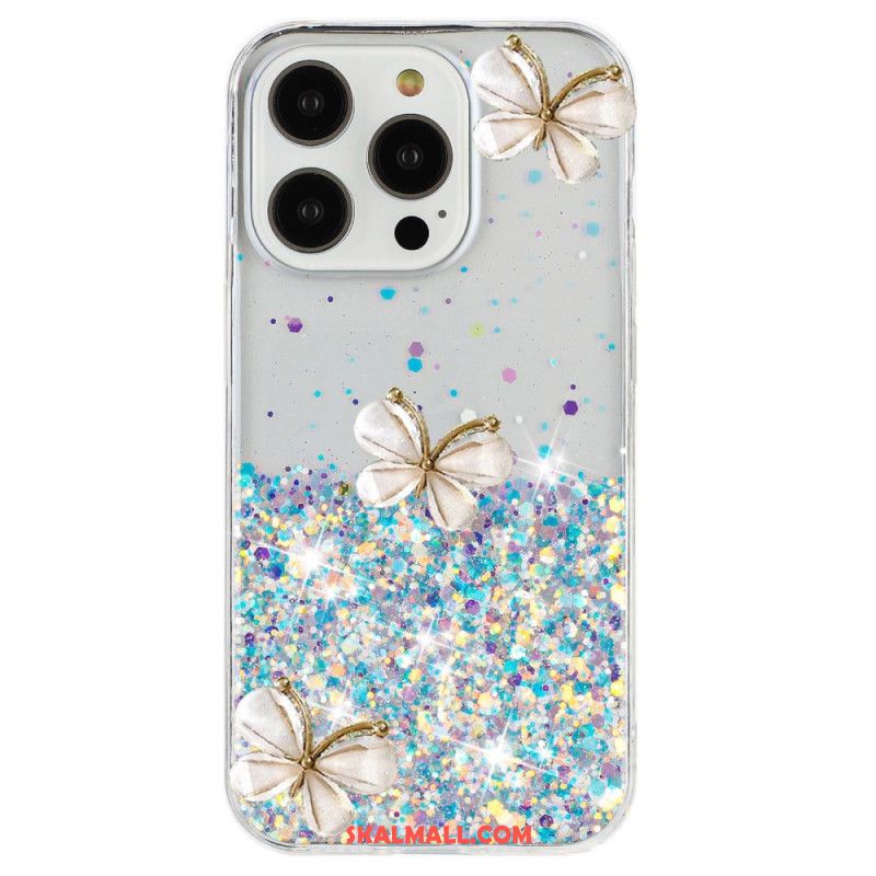 Skal iPhone 16 Pro Max 3d Butterflies Ljuseffekt