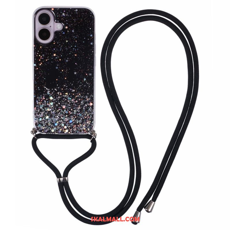 Skal iPhone 16 Telefonfodral Sequin Series Cord