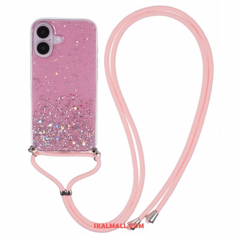 Skal iPhone 16 Telefonfodral Sequin Series Cord