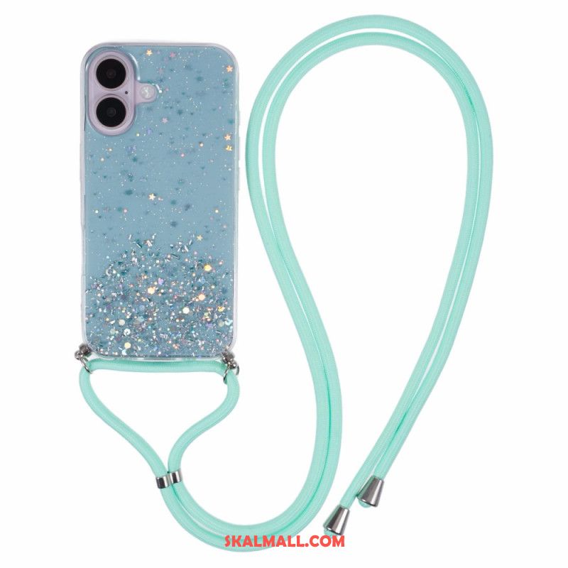 Skal iPhone 16 Telefonfodral Sequin Series Cord