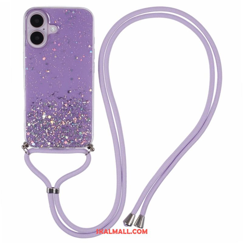 Skal iPhone 16 Telefonfodral Sequin Series Cord