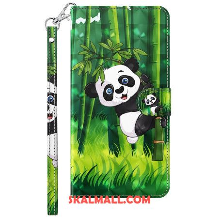 Fodral För Samsung Galaxy A15 Bambu Panda Med Rem