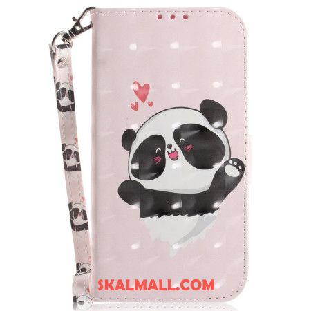 Fodral För Xiaomi 14t Pro Panda Love Med Rem