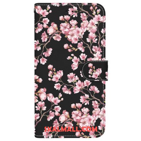 Fodral För iPhone 16 Plus Spännda Plommonblommor