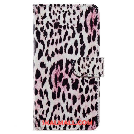 Fodral Oppo A98 5g Leopardmönster Med Rem