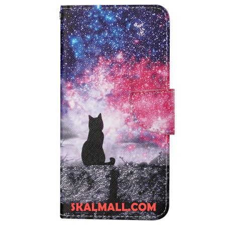 Fodral Samsung Galaxy A15 5g Stjärnhimmel Och Katt