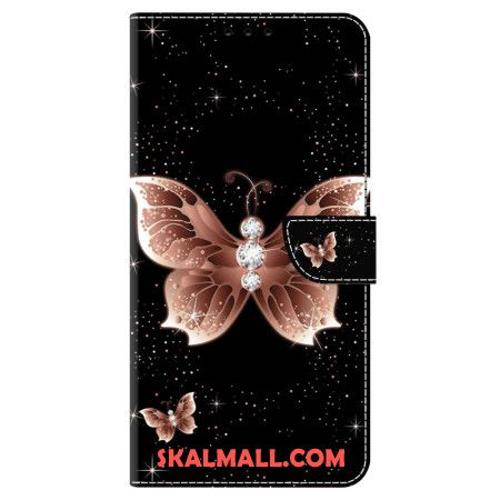 Fodral Samsung Galaxy A55 5g Rosa Diamantfjäril