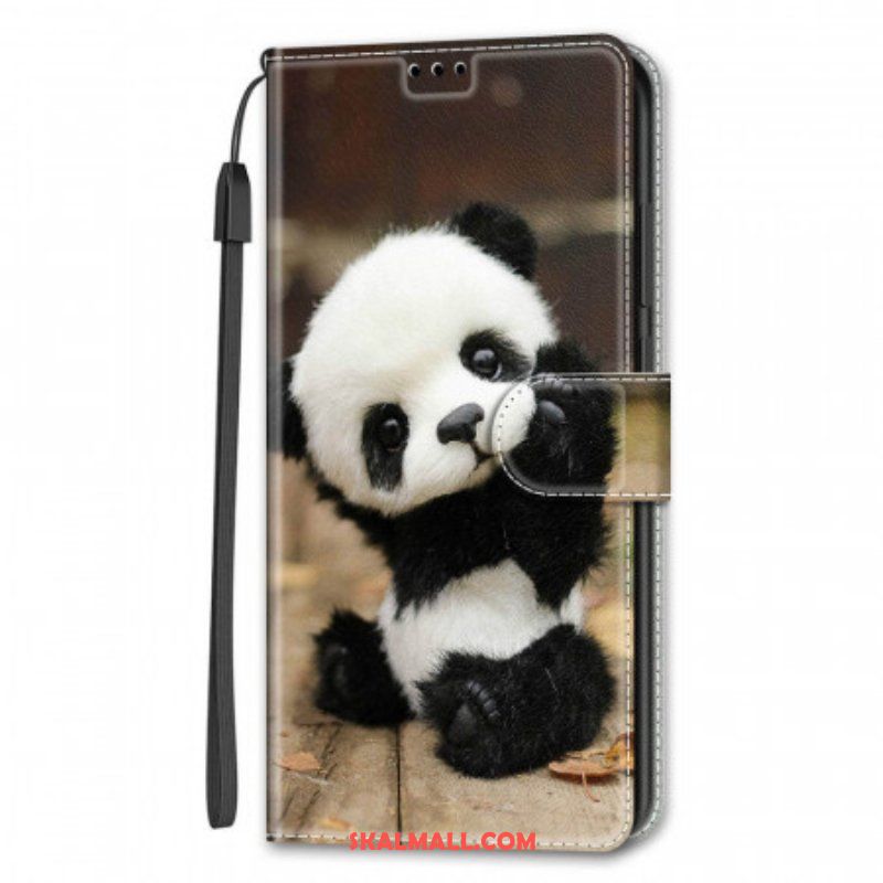 Fodral Samsung Galaxy S22 Ultra 5G Med Kedjar Spela Little Panda With Strap