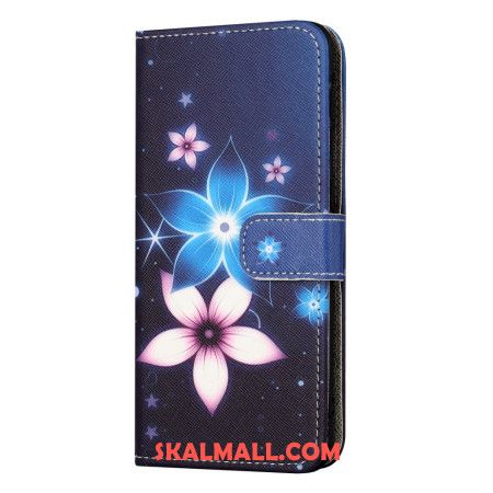 Fodral Samsung Galaxy S24 Fe Månblommor Med Rem