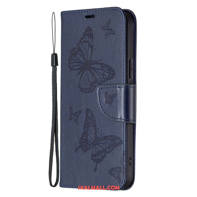 Fodral Xiaomi Redmi Note 13 5g Butterflies Design With Lanyard