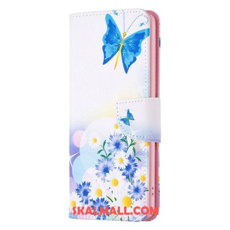 Fodral Xiaomi Redmi Note 13 Pro 5g Fjäril Och Blommor