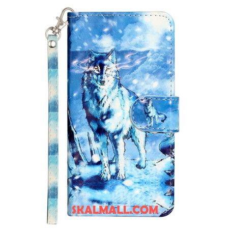 Fodral iPhone 16 Lanyard Snow Wolf