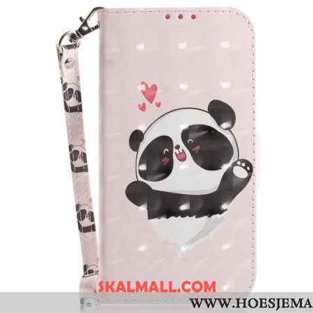 Fodral iPhone 16 Pro Panda Love Med Rem