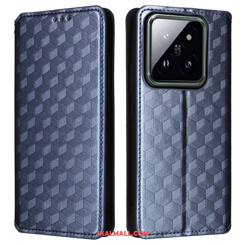 Folio-fodral Xiaomi 14 Pro 3d-kuber