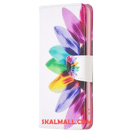 Läderfodral Oppo A98 5g Telefonfodral Akvarellblomma