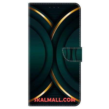 Läderfodral Oppo A98 5g Telefonfodral Gyllene Kontur