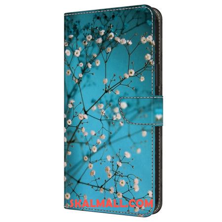 Läderfodral Samsung Galaxy A16 5g Telefonfodral Blommande Grenar