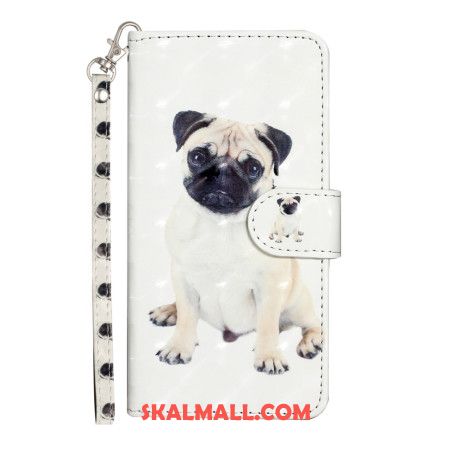 Läderfodral Samsung Galaxy S24 Plus 5g Telefonfodral Lanyard Dog